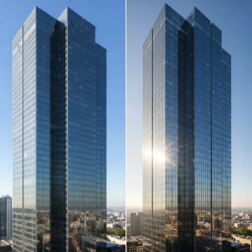 Native 4MP Resolution vs. Standard 1MP Generation